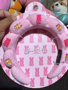 Pink Gummy Bear Bead Kids Headband